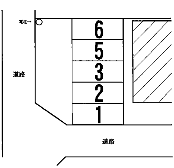 大木第三駐車場の駐車配置図