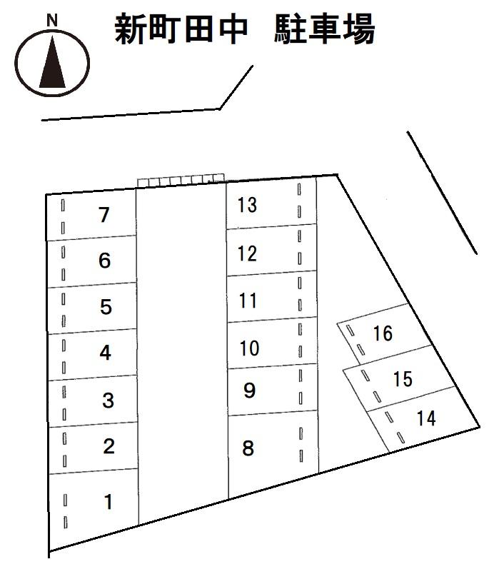 新町田中　駐車場の駐車配置図