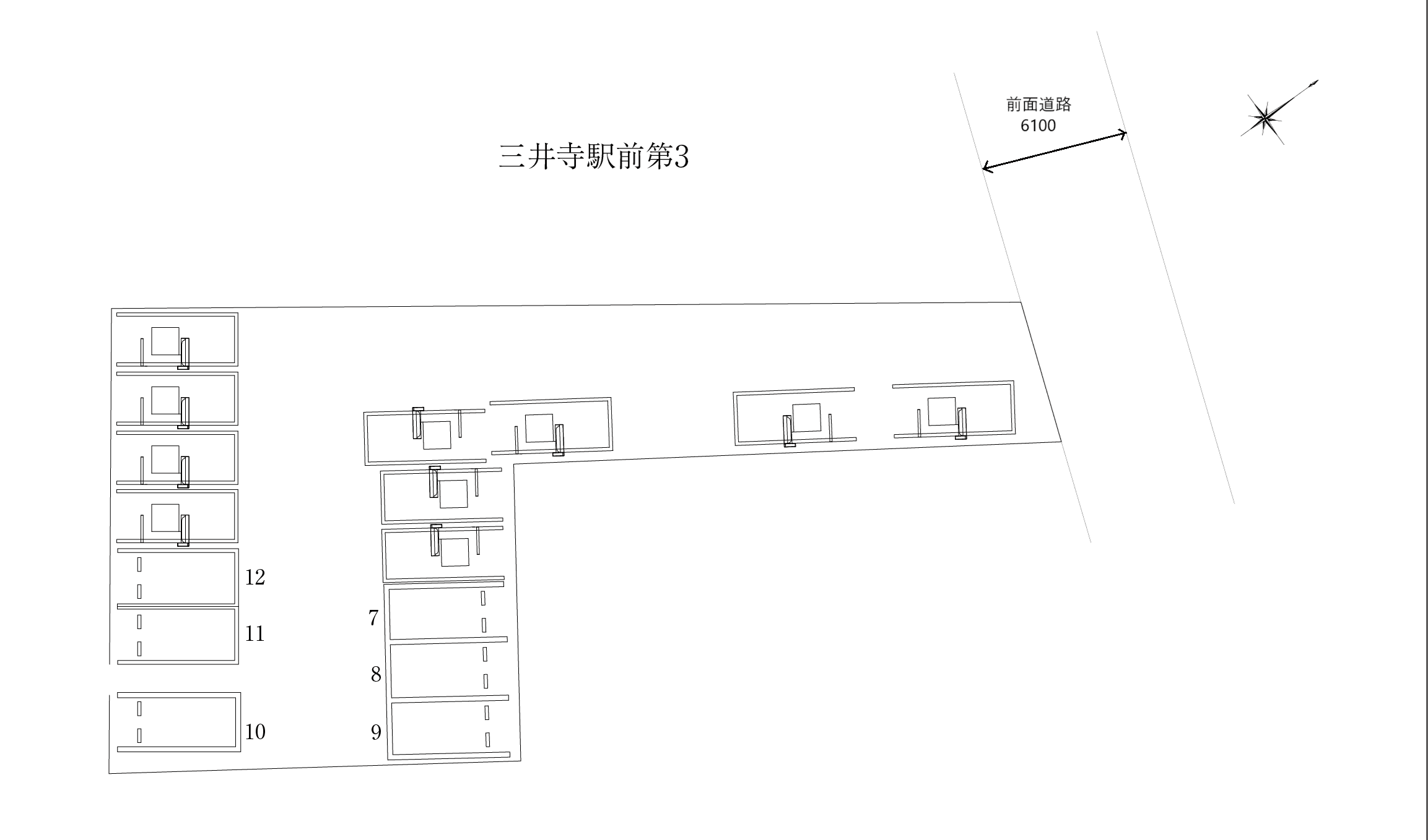 三井寺駅前第３の駐車配置図