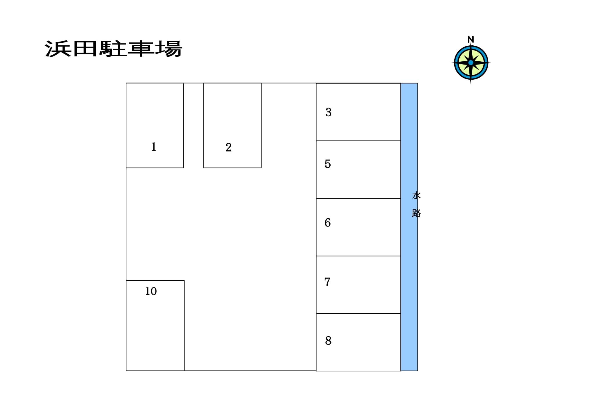 浜田駐車場の駐車配置図