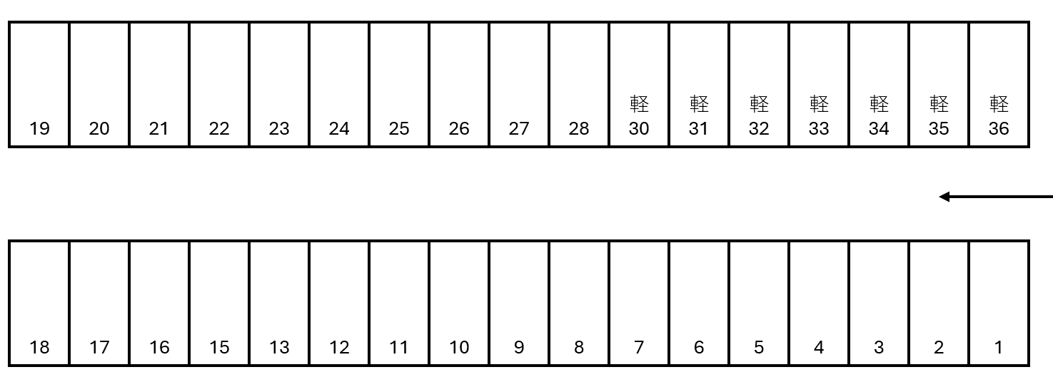 第４坂倉駐車場の駐車配置図