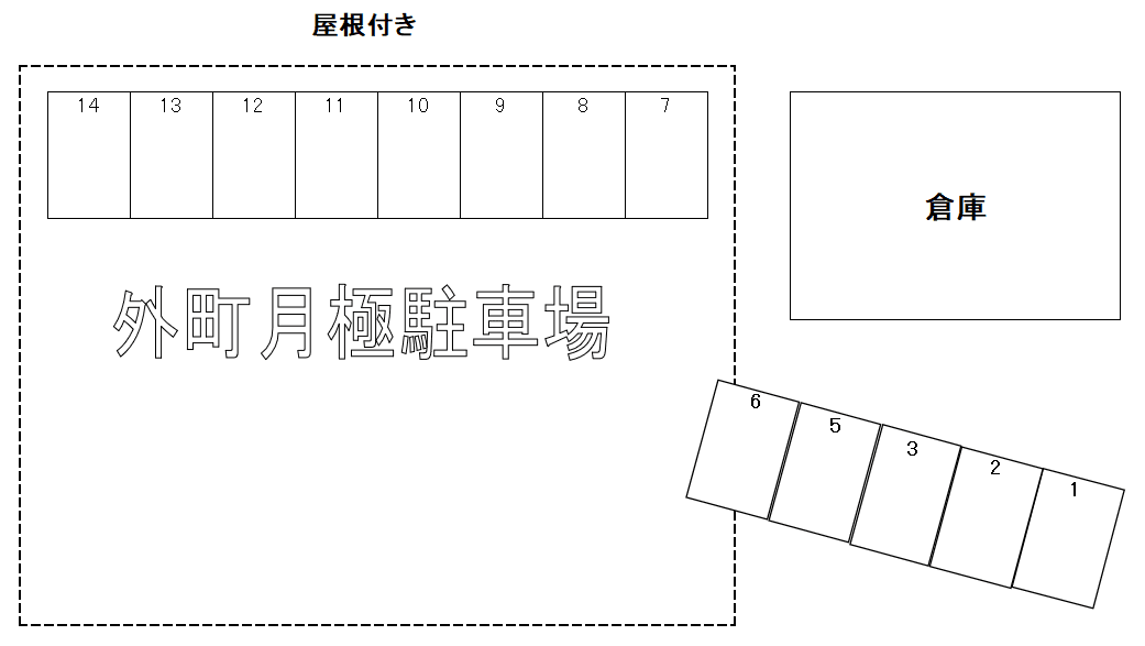 外町駐車場の駐車配置図