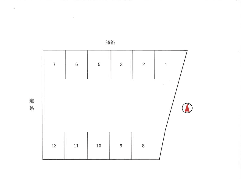カミヤパーキングの駐車配置図