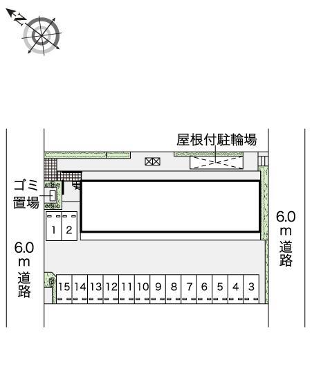 ハーベストハウスⅡ(46961)の駐車配置図