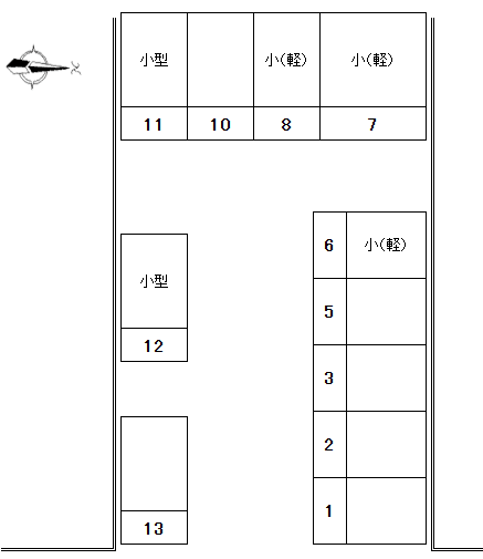 高砂町パーキングの駐車配置図