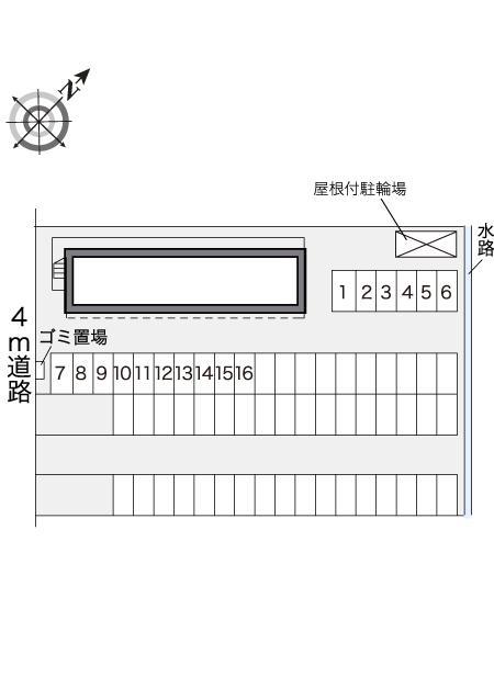 つきぞえまち(16010)の駐車配置図