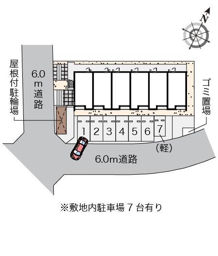 クレイノクローバーハイツⅢ(57466)の駐車配置図