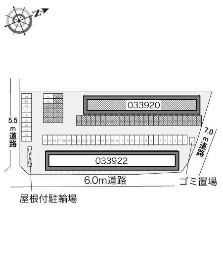雅野　四(33920)の駐車配置図