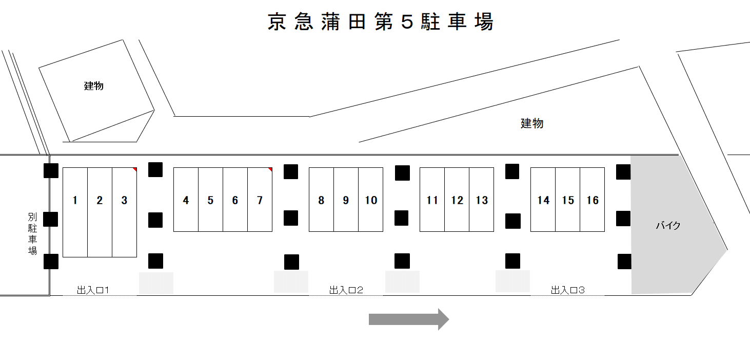 京急蒲田第５の駐車配置図