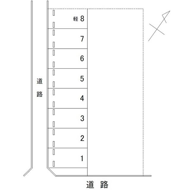 寺町4丁目N月極駐車場の駐車配置図
