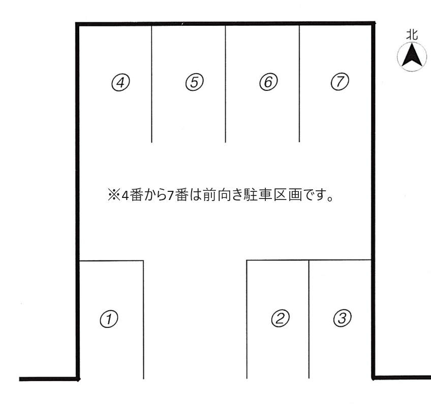 藤吉駐車場の駐車配置図