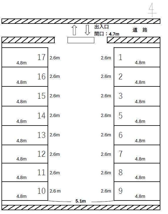 P123の駐車配置図