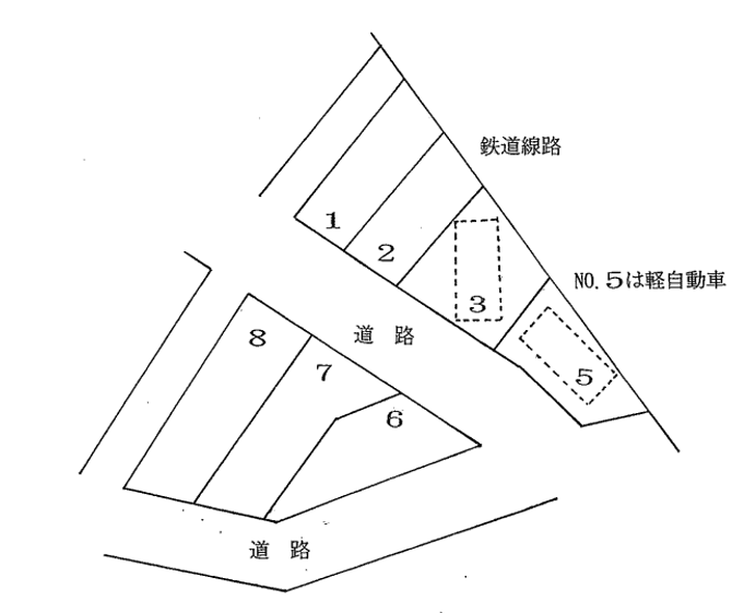 深和興産上新井駐車場の駐車配置図