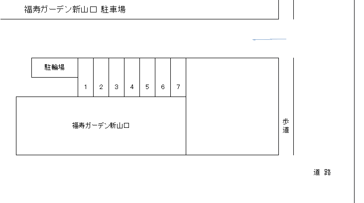 福寿ガーデン新山口月極駐車場の駐車配置図