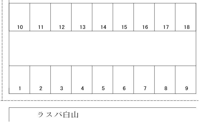 キオン倉光パーキングの駐車配置図