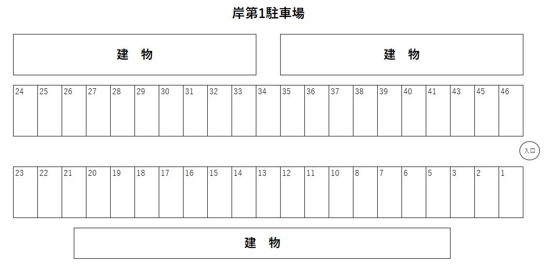 岸第１駐車場の駐車配置図