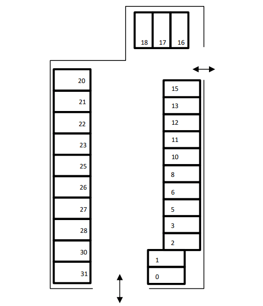 小寺駐車場（和光市下新倉５丁目）の駐車配置図