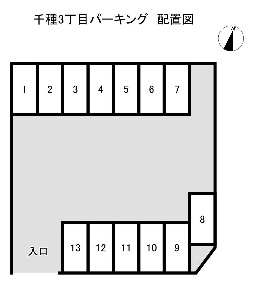 千種3丁目パーキングの駐車配置図
