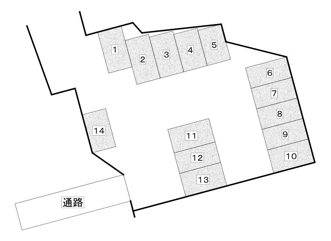 黒田有瀬駐車場の駐車配置図