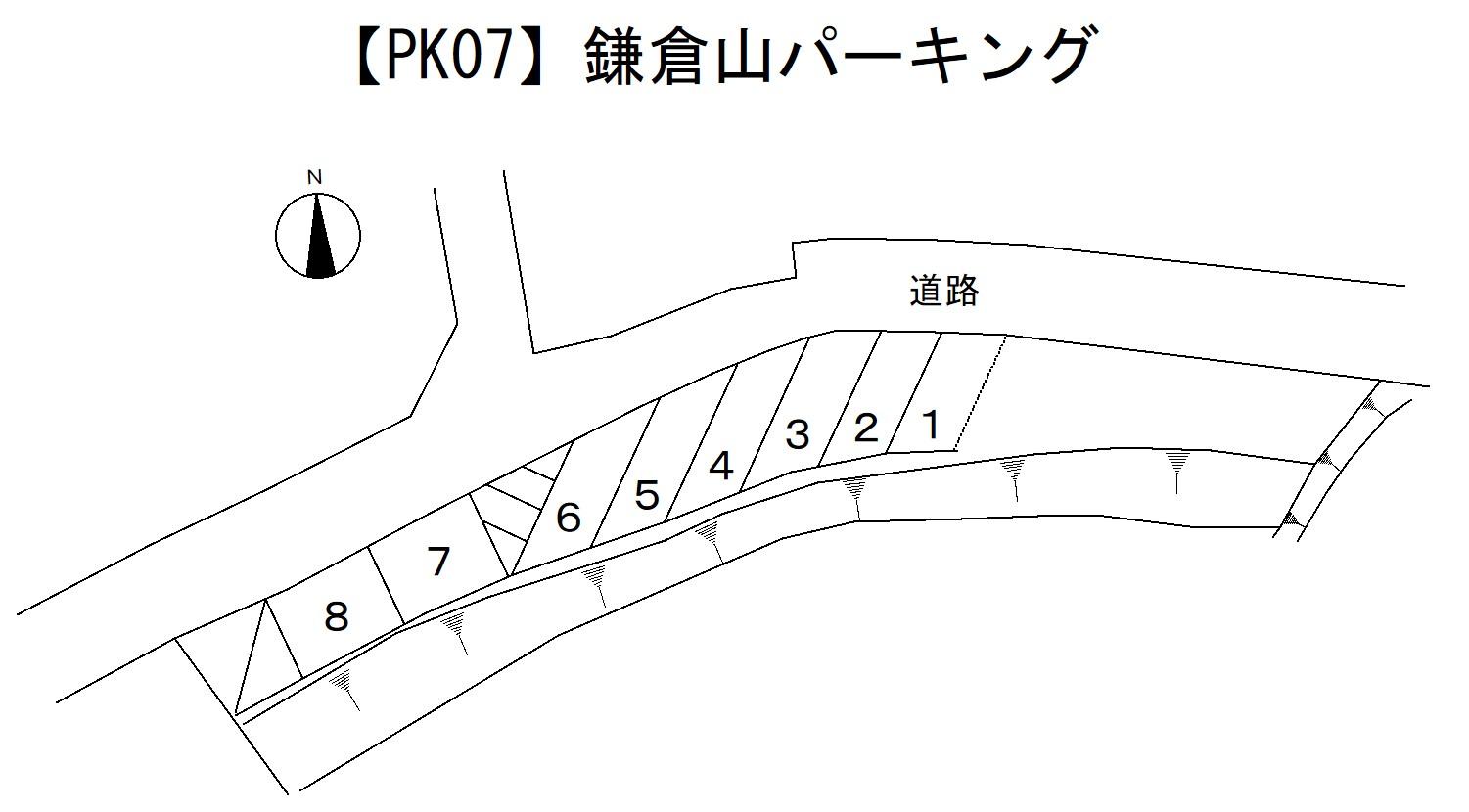 【PK07】鎌倉山パーキングの駐車配置図