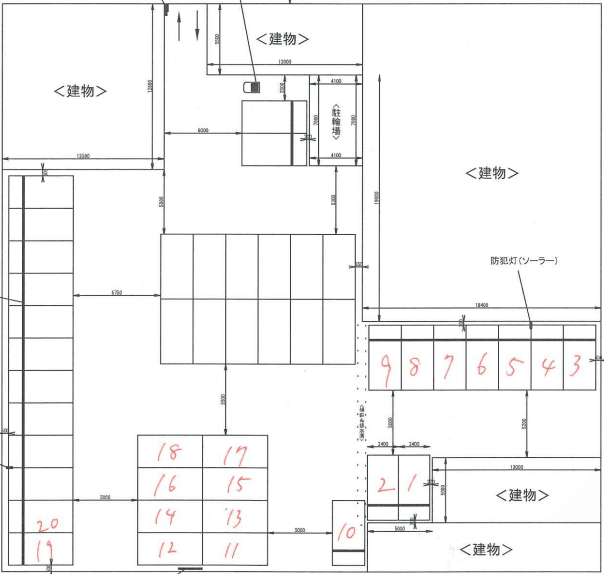 和泉府中駅前第１の駐車配置図