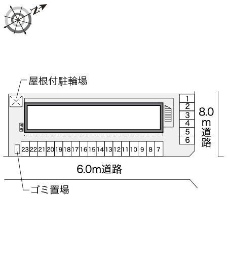 リバーサイドアサカＷ(24760)の駐車配置図