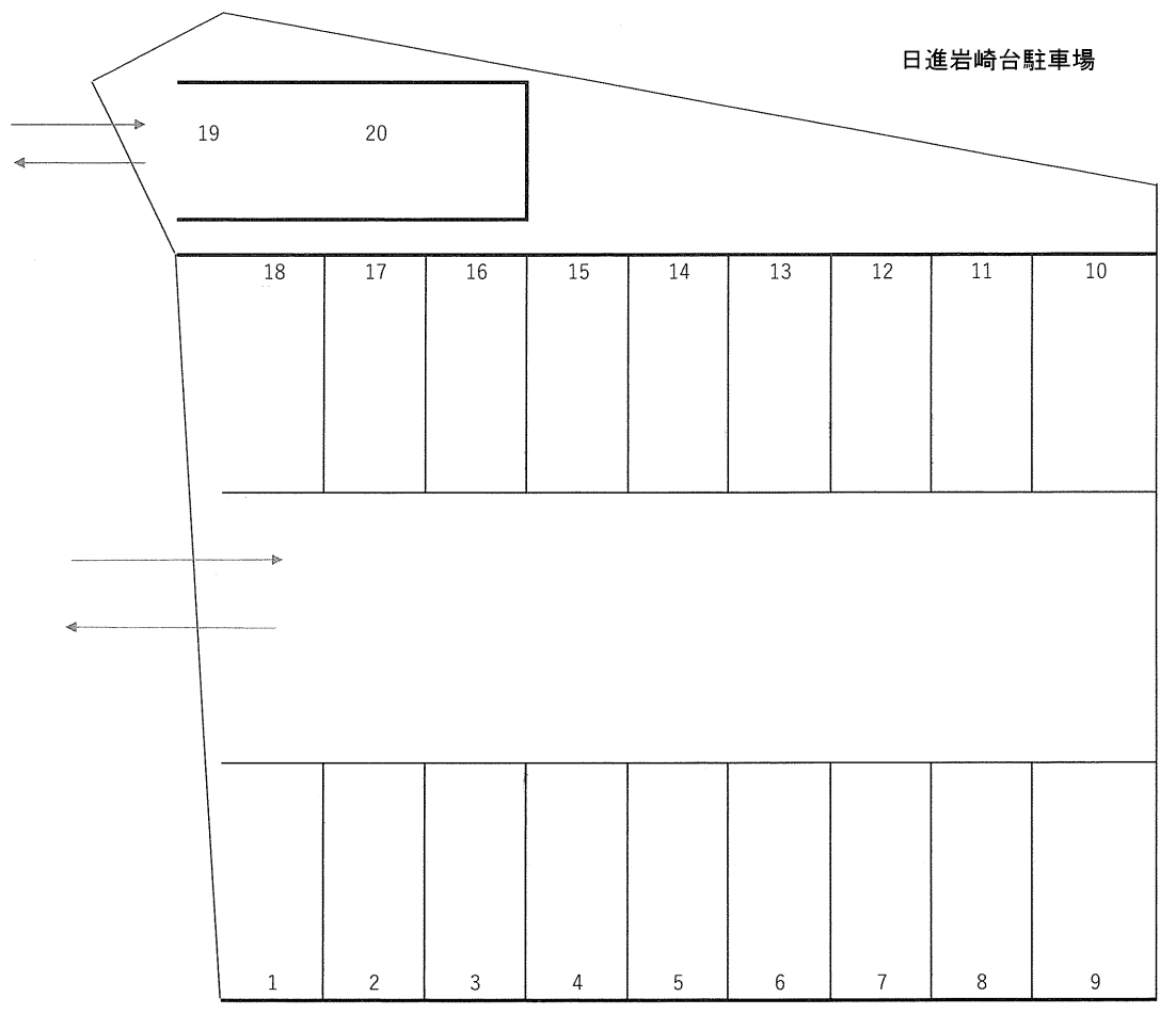 日進岩崎台駐車場の駐車配置図
