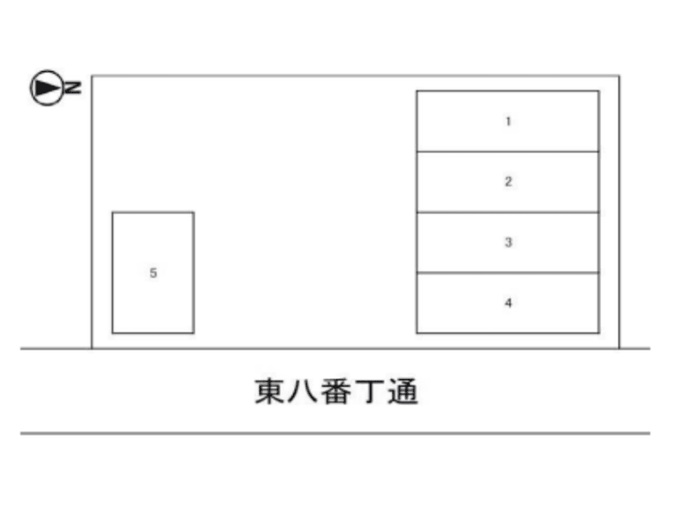 トーハチ月極駐車場の駐車配置図