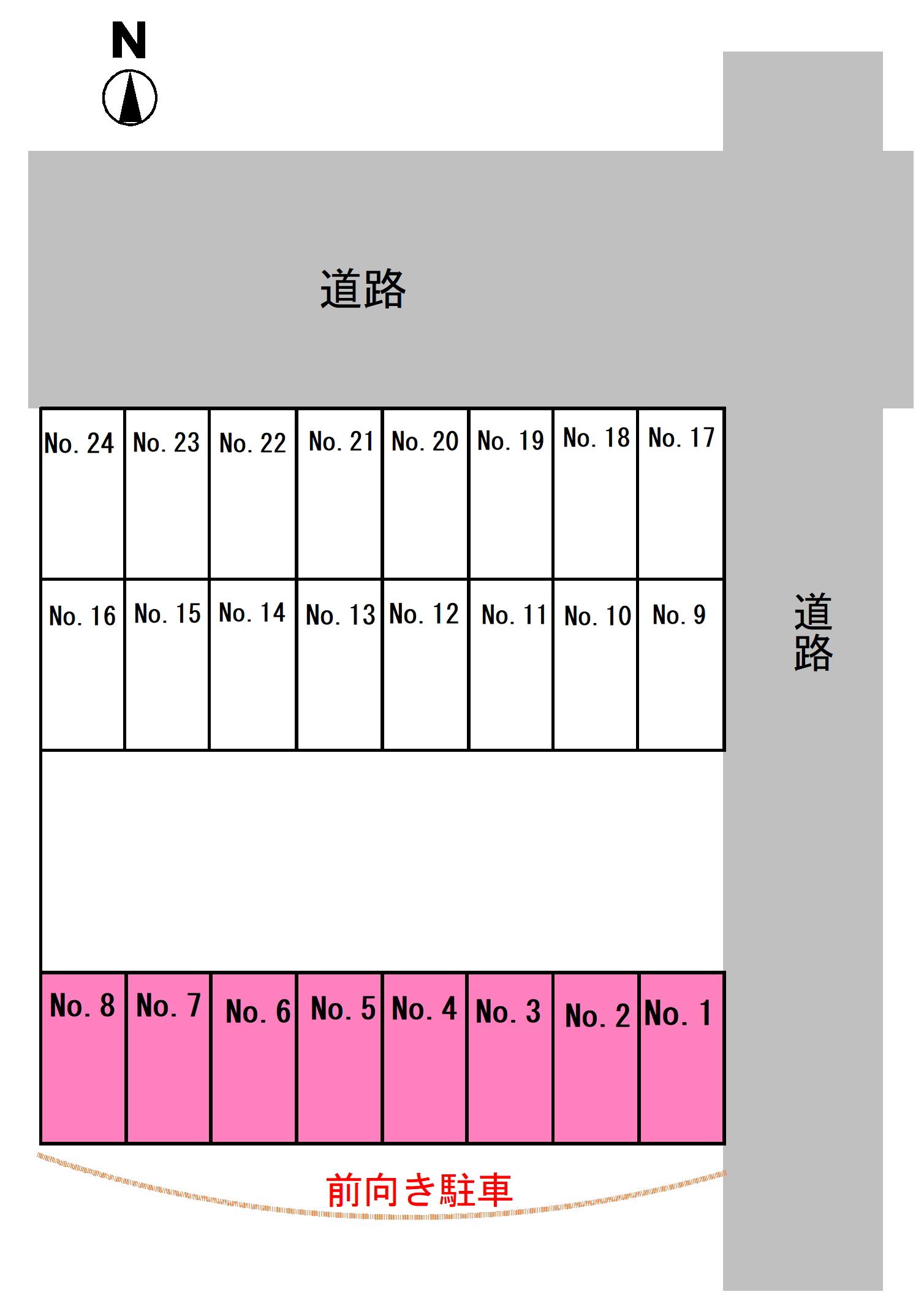 齋藤相原二丁目駐車場の駐車配置図