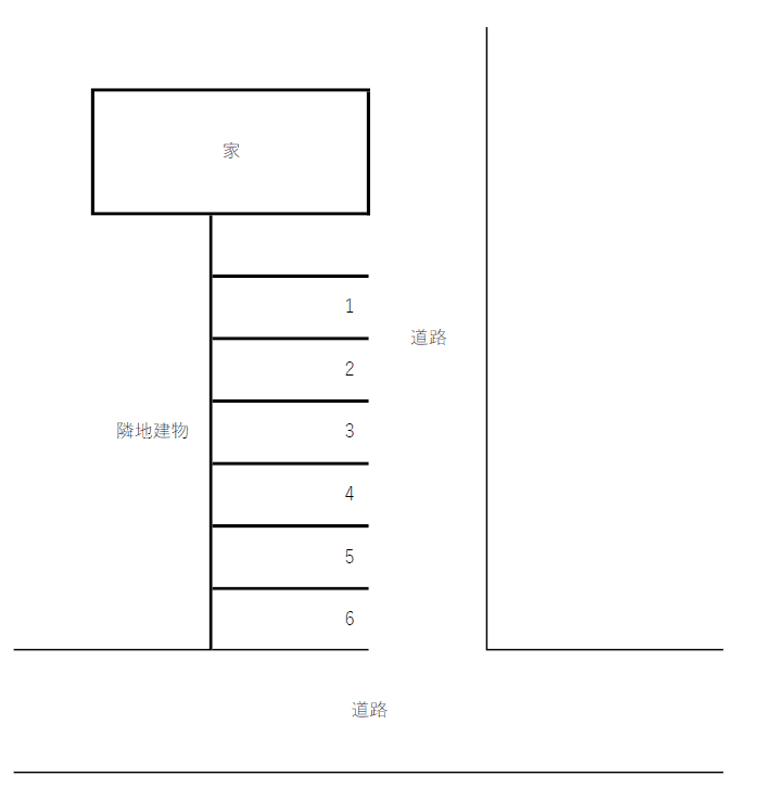 築港緑町駐車場の駐車配置図