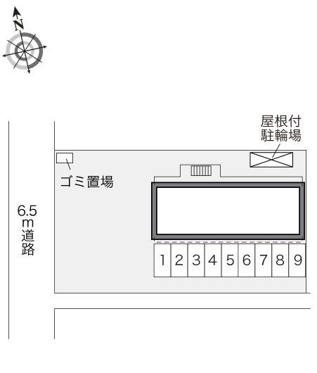別府亀川コンフォール(24364)の駐車配置図
