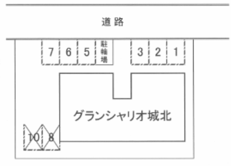 FKグランシャリオ城北の駐車配置図