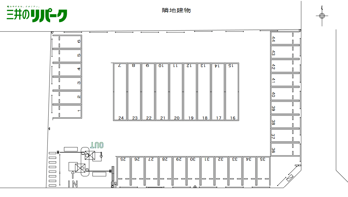 十条大宮南の駐車配置図