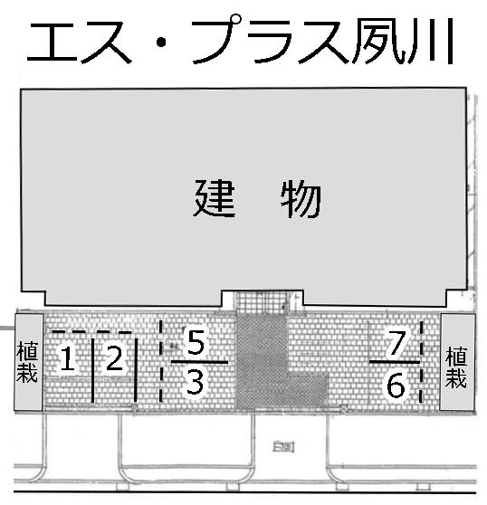 エス・プラス夙川の駐車配置図