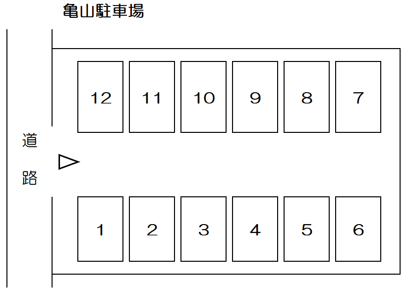 亀山駐車場の駐車配置図