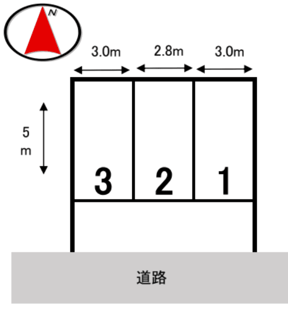 宝町駐車場の駐車配置図