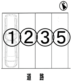 齋藤駐車場の駐車配置図