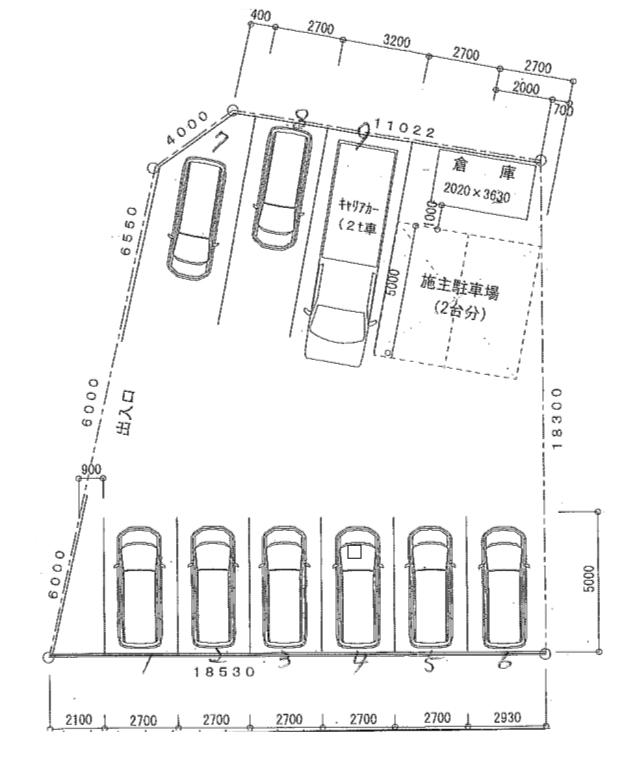 森田駐車場（No.31）の駐車配置図