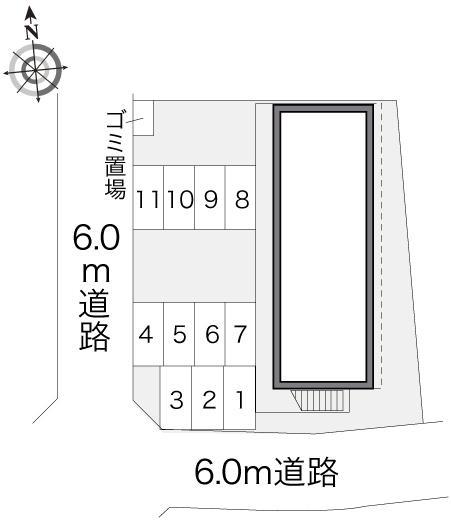 ＯＹＡＭＡ(19438)の駐車配置図