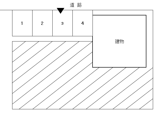 城東北工藤駐車場の駐車配置図