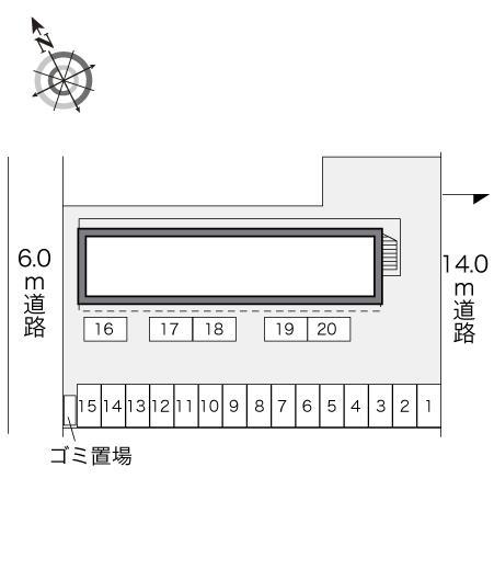 マルソー(21223)の駐車配置図