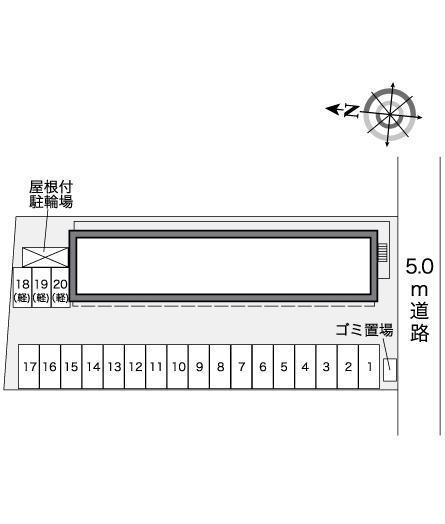 クレール　カーサ(25006)の駐車配置図
