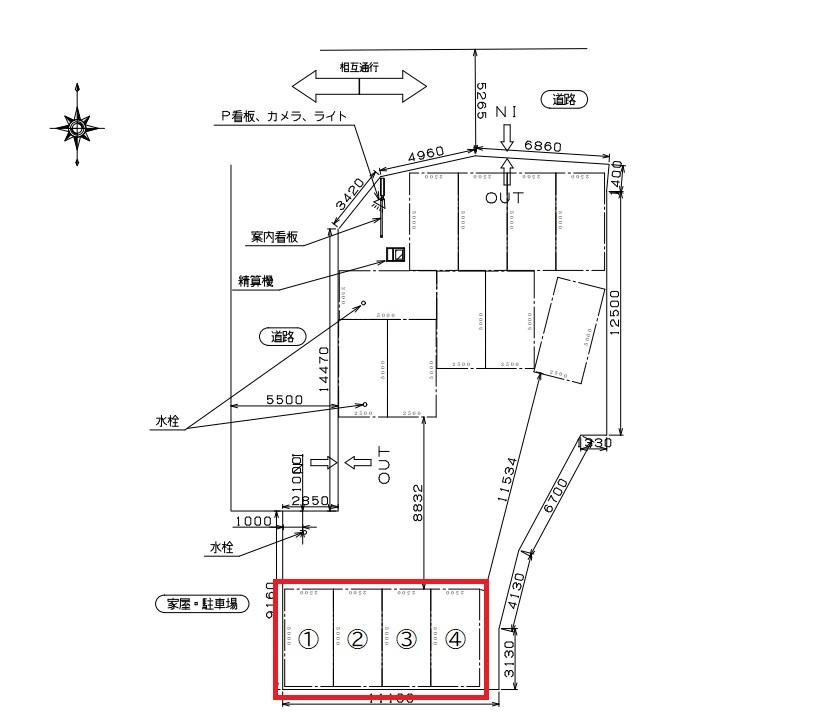 エコロパーク 船堂町第1の駐車配置図