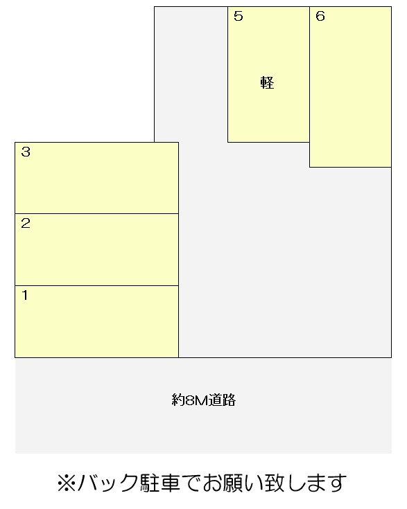 絢子駐車場の駐車配置図