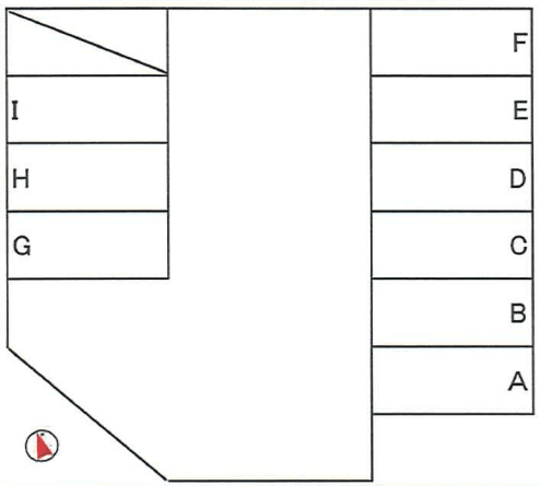 上谷刈門脇パーキングの駐車配置図