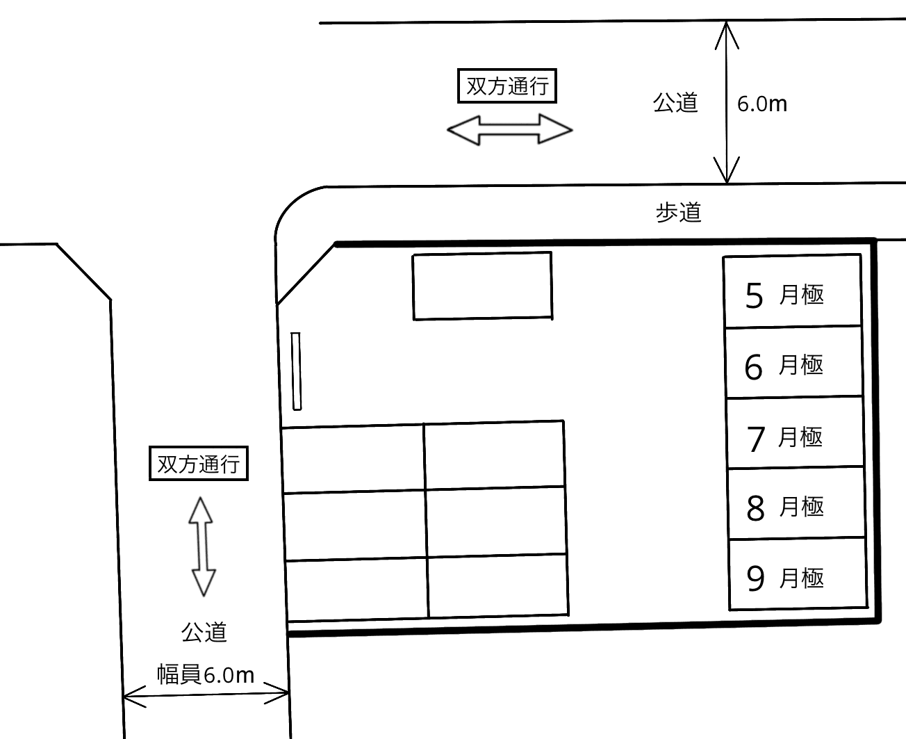 池見１丁目の駐車配置図