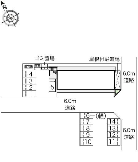 阿保(45176)　敷地外駐車場の駐車配置図