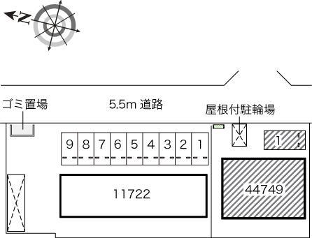 ＷＥＳＴ　ＳＩＤＥ(44749)の駐車配置図