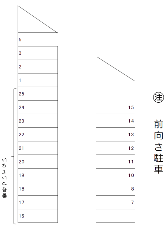 000157の駐車配置図