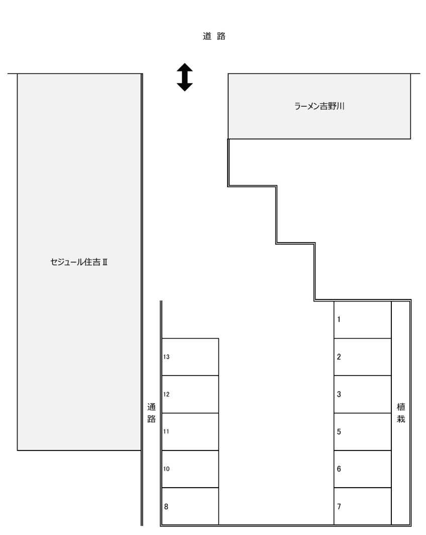 住吉5丁目枝川パーキングの駐車配置図